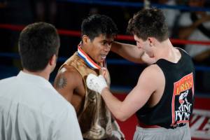 Immediately after my fight. Sometimes the decision doesn’t go your way. But it’s always important to be a respectful sportsman. ©Charlie Pearce